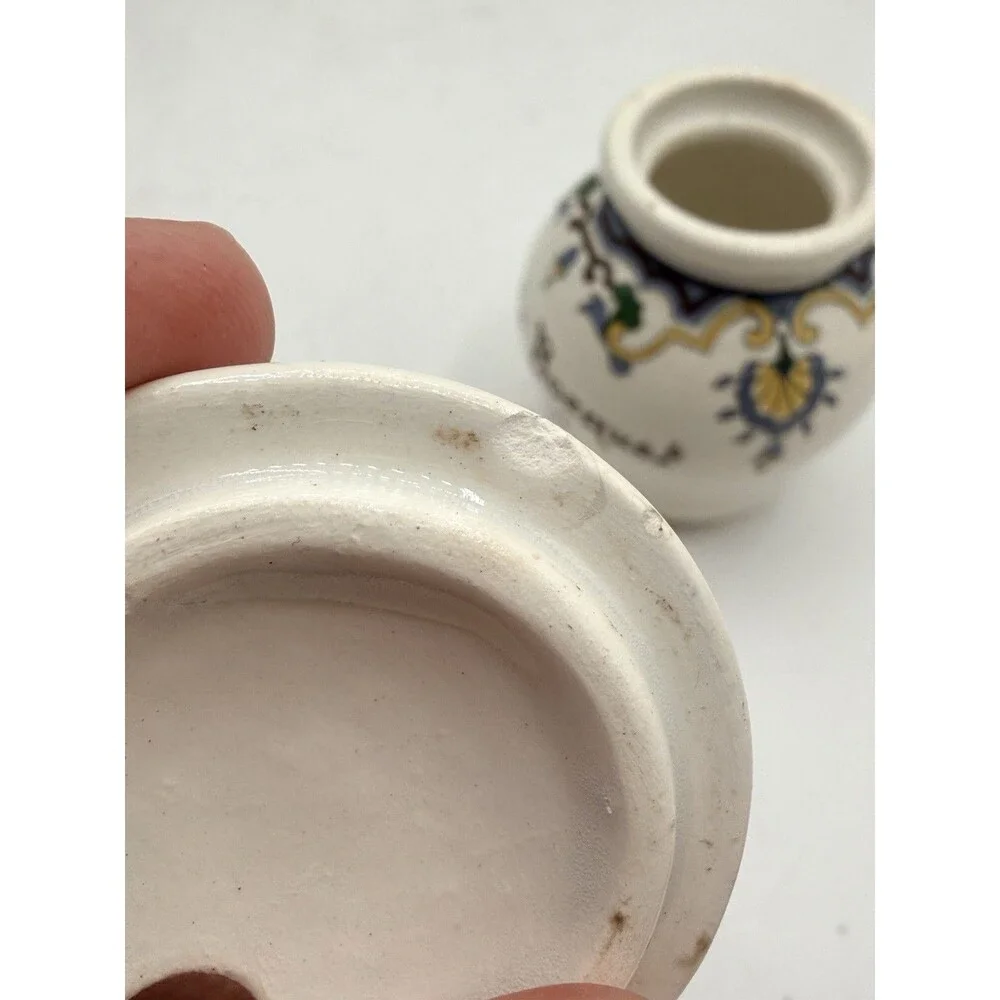 Vintage DIGOIN & SARREGUEMINES  MUSTARD JAR with Lid ~ Made in FRANCE